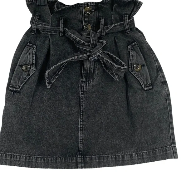 Jupe Noire Ceinturée Missguided - Taille 2, Mini, Simili Cuir - Neuve Avec étiquettes